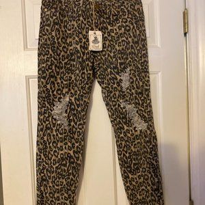 Easel Jeans NWT Cheetah Print